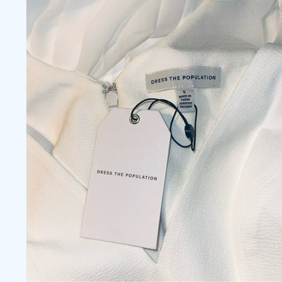 DRESS The Population Alicia Chiffon A-Line V-neck Sleeveless Midi Dress NEW - Picture 8 of 10